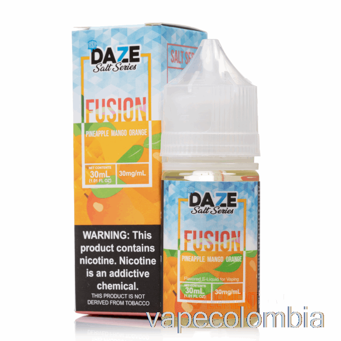 Vape Recargable Helado De Piña Mango Naranja - 7 Daze Fusion Salt - 30ml 50mg